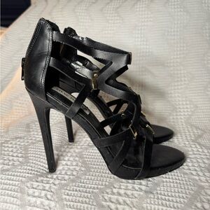 Black Strappy Steve Madden High Heels